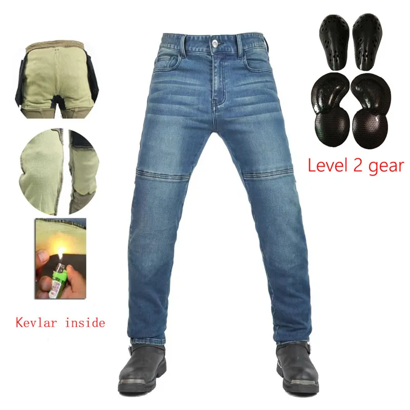 Men'S Shoes With Jeans - Motorrijden Jeans Broek Zachte elastische inzetuitrusting