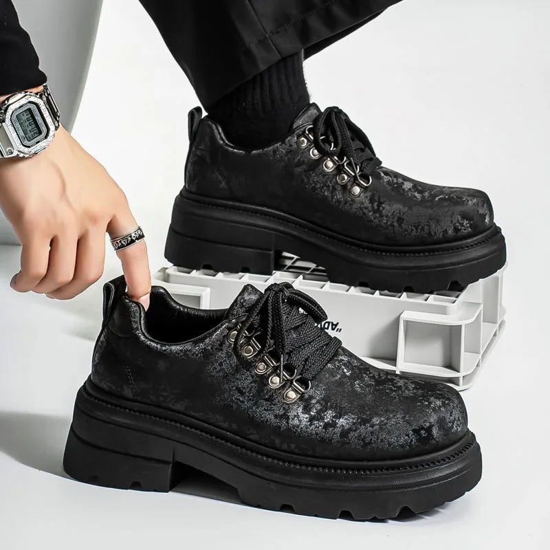 Men'S Shoes To Increase Height - Winterse heren retro Britse stijl casual