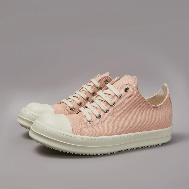 Men Shoes Boots - Multifunctionele, roze twill-stof, lage casual schoenen,