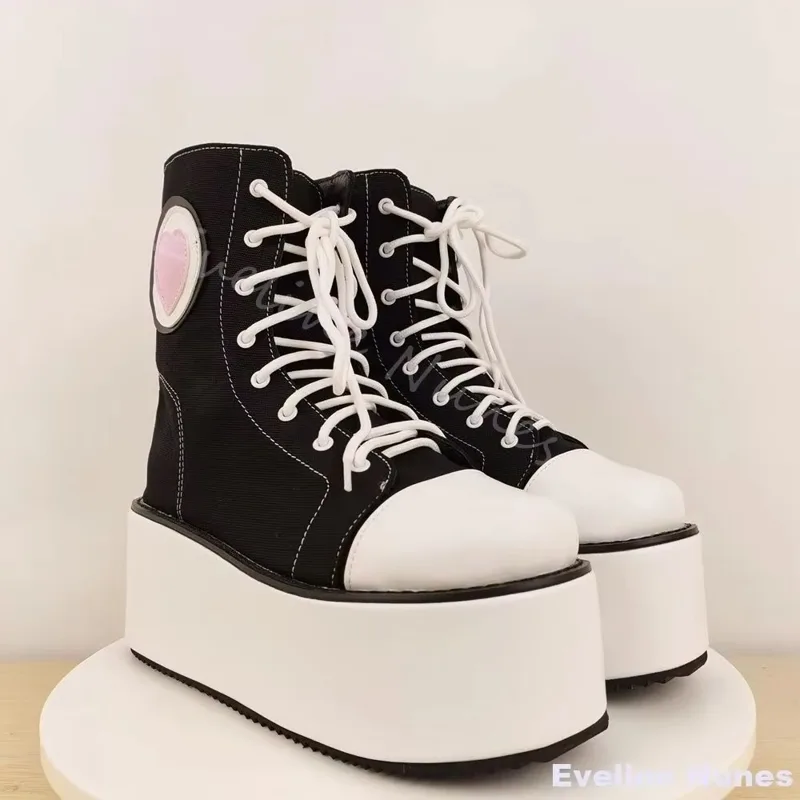 Canvas Sneaker High - Hoge canvas schoenen met dikke zolen