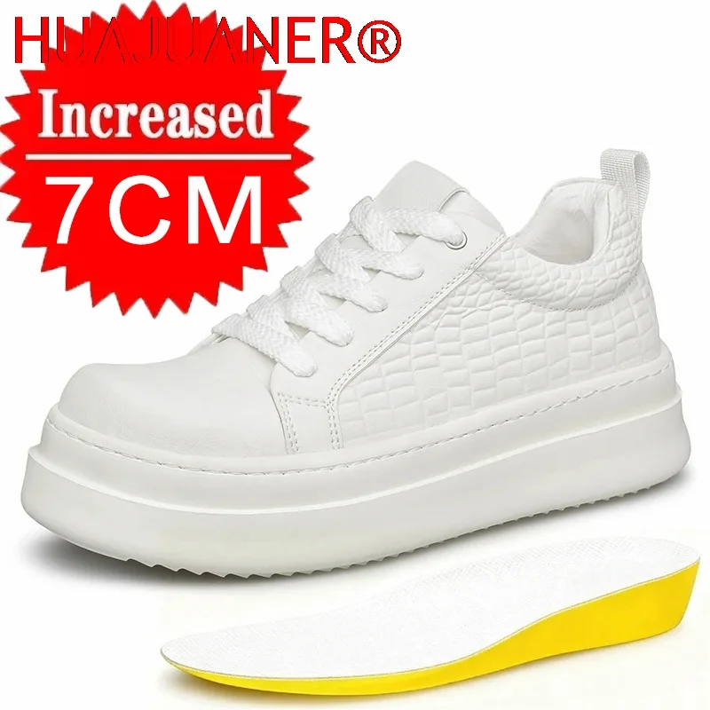 Men'S Shoes Height Increase - Leren herenschoenen met verhoging van 7