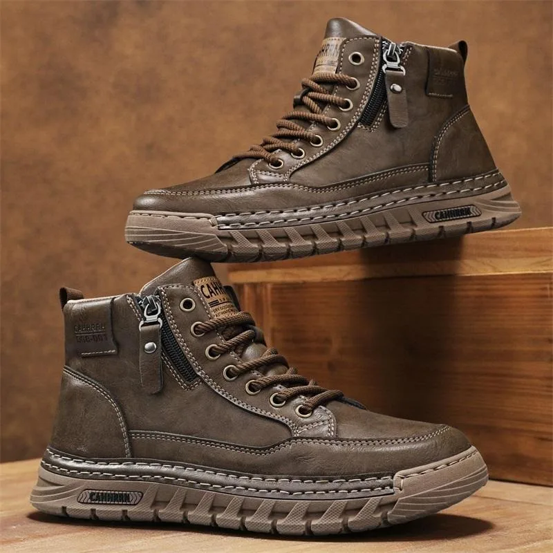 Men Shoes Boots - Heren lederen hoge enkellaarzen Lente Winter