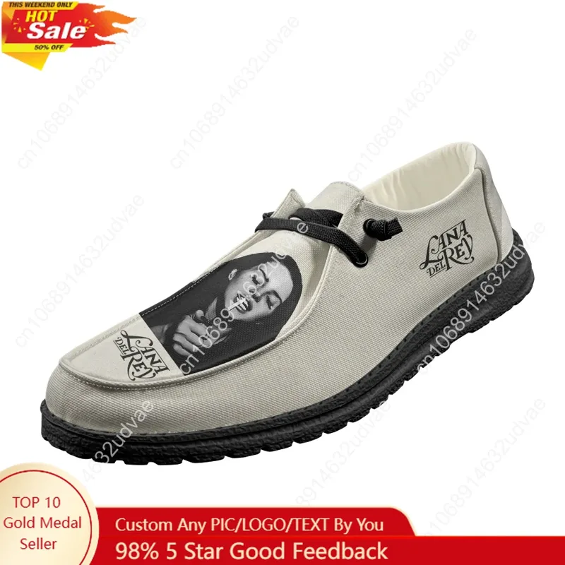 Men Shoes Black - Lana Del Rey Singer Loafers Heren