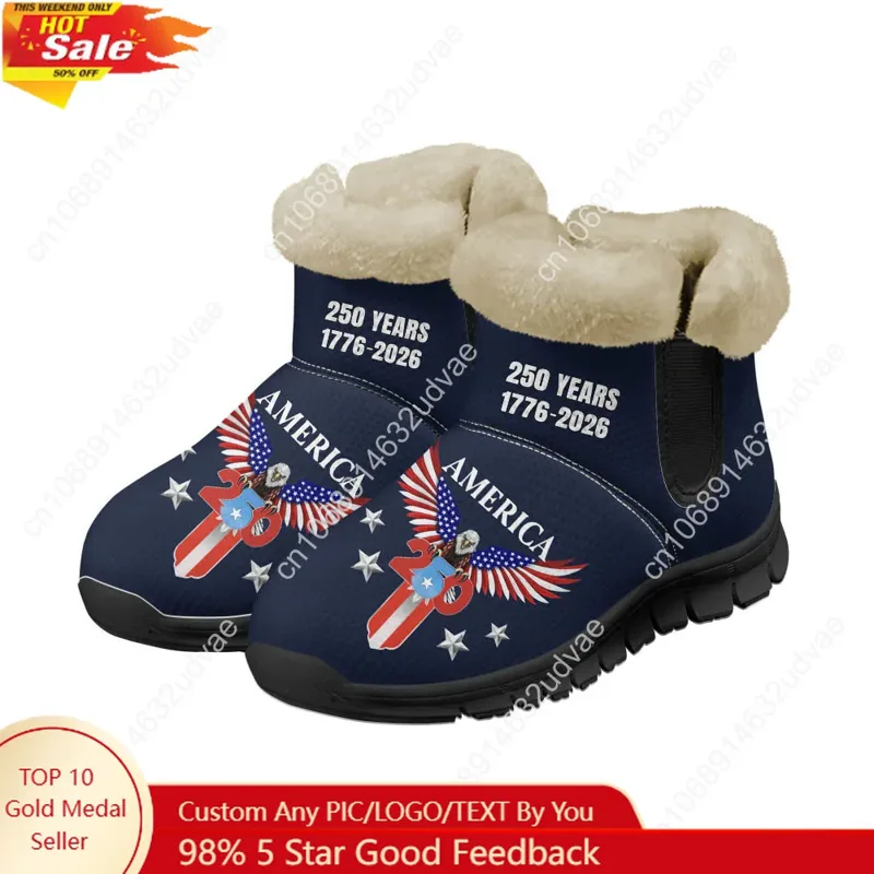 Men Shoes Boots - Amerika 250e verjaardag 1776-2026 Pluche schoenen