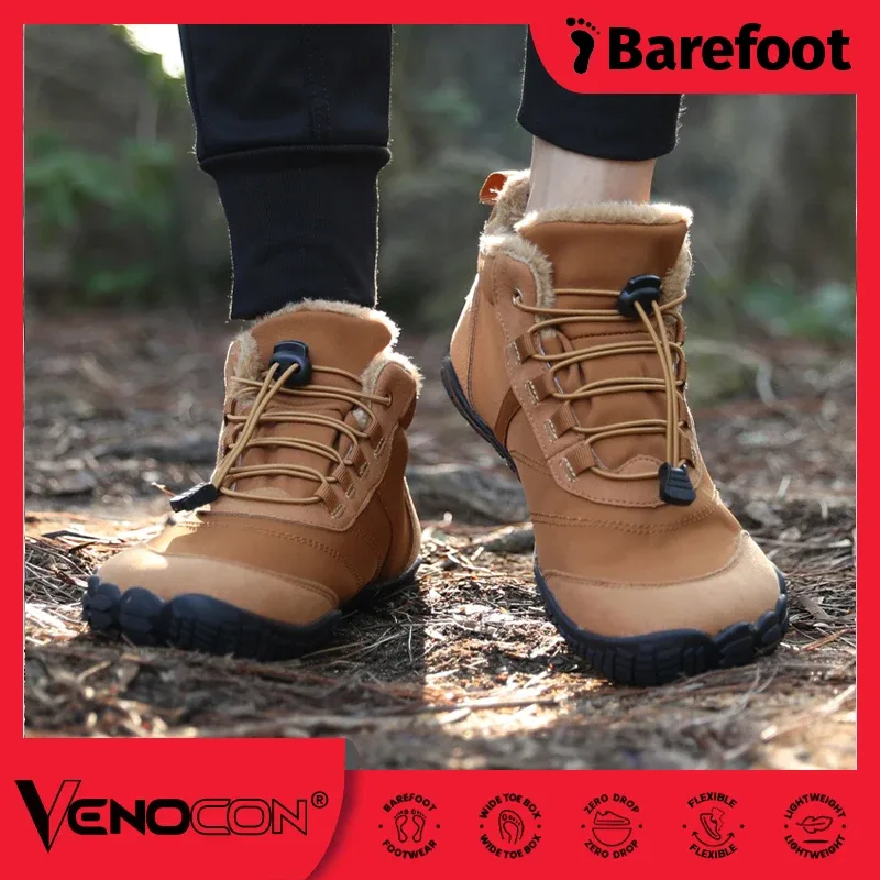 Men'S Shoes For Wide Feet - Venocon Pingkee Brede Toebox Blootsvoets Vrijetijdsschoenen