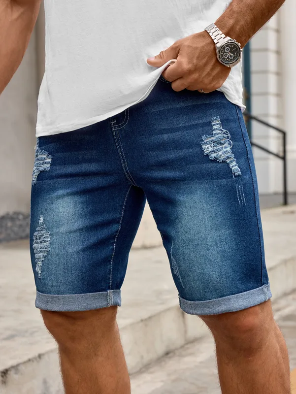 Men'S Shoes With Jeans - Heren Denim Broeken Jeans Shorts, Gescheurde
