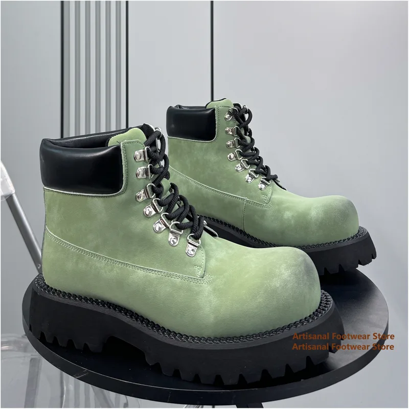 Men'S Shoes Height Increase - Hoge herenboots met dikke zool, lente