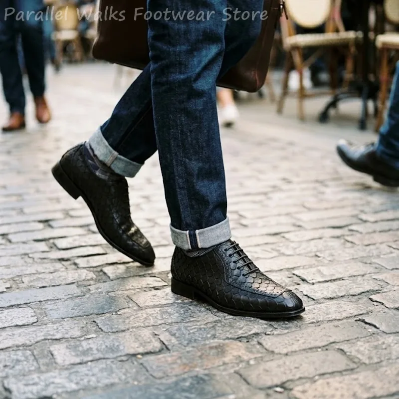 Men Shoes Oxford - Heren Oxford schoenen van leer met