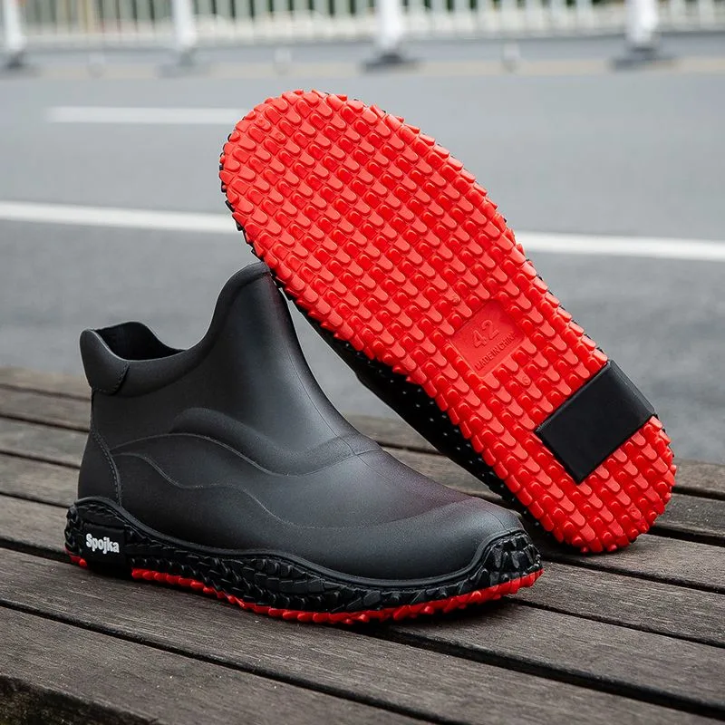 Men Shoes Offer - Kantoor Koreaanse stijl korte regenlaarzen voor