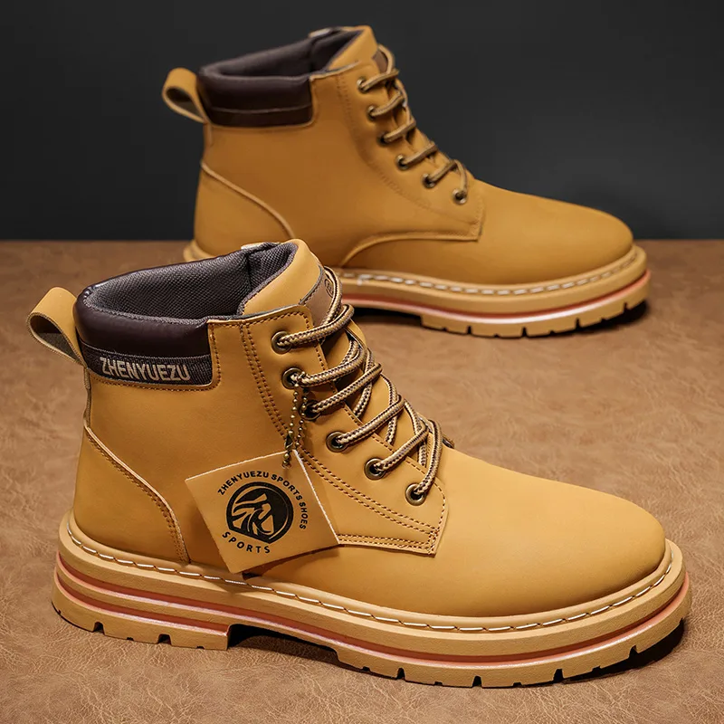 Men'S Shoes Height Increase - Herfst- en winter retro korte laarzen