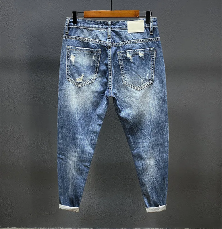 Negen-Punt Jeans Met Gaten Voo - Men'S Shoes With Jeans recensie en prijs
