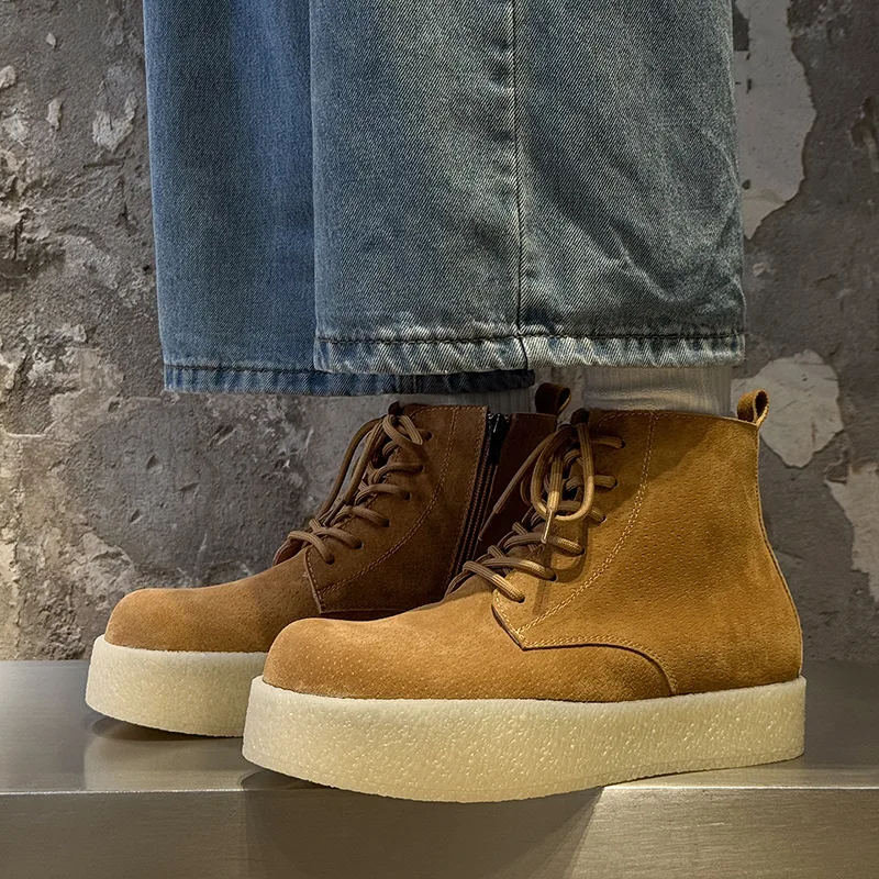 Heren werklaarzen met dikke zo - Men'S Shoes Height Increase recensie en prijs