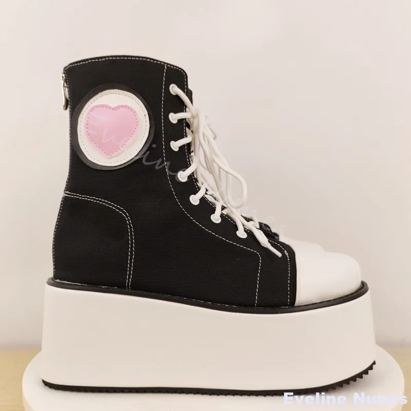 Hoge canvas schoenen met dikke - Canvas Sneaker High recensie en prijs