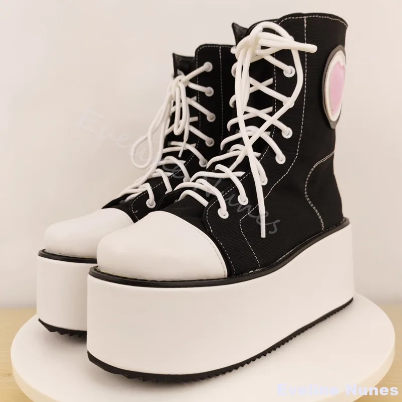 Hoge canvas schoenen met dikke - Canvas Sneaker High recensie en prijs