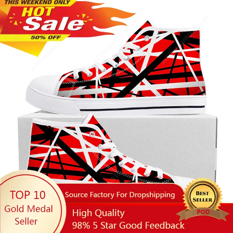 Van Evh 5150 strepen Halen hog - Canvas Sneaker High recensie en prijs