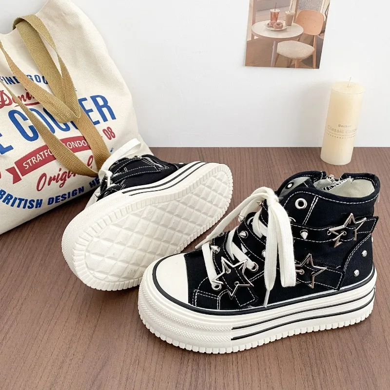 Damesschoenen Nieuwe Koreaanse - Canvas Sneaker High recensie en prijs