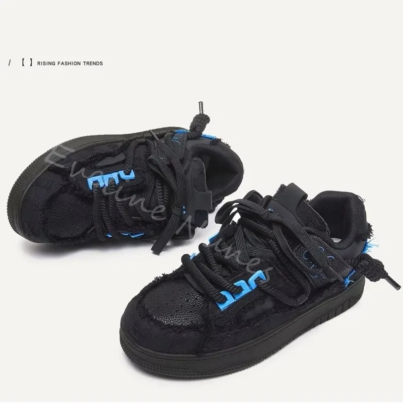 Zwarte Franje Raw Edge Platfor - Men Shoes Black recensie en prijs