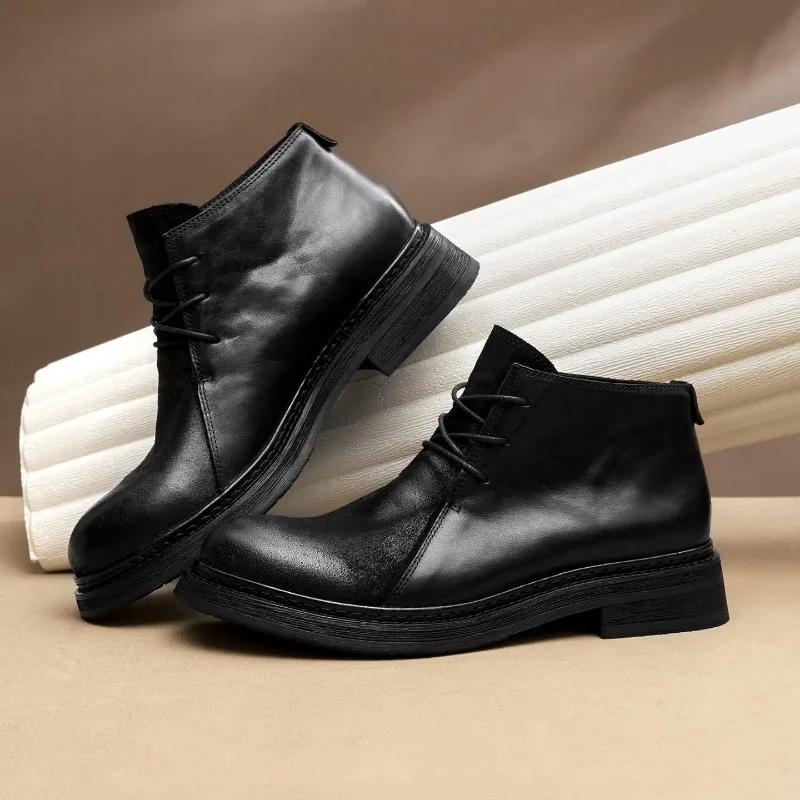 Vintage heren lederen laarzen  - Men Shoes Oxford recensie en prijs