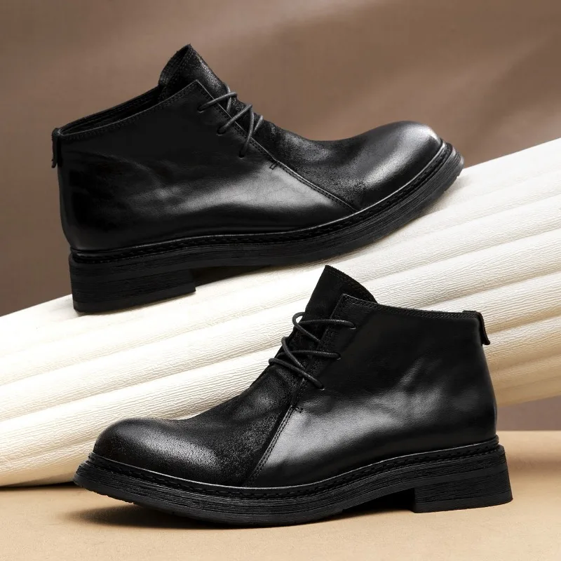 Vintage heren lederen laarzen  - Men Shoes Oxford recensie en prijs