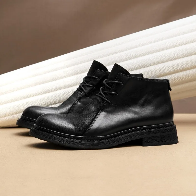 Vintage heren lederen laarzen  - Men Shoes Oxford recensie en prijs