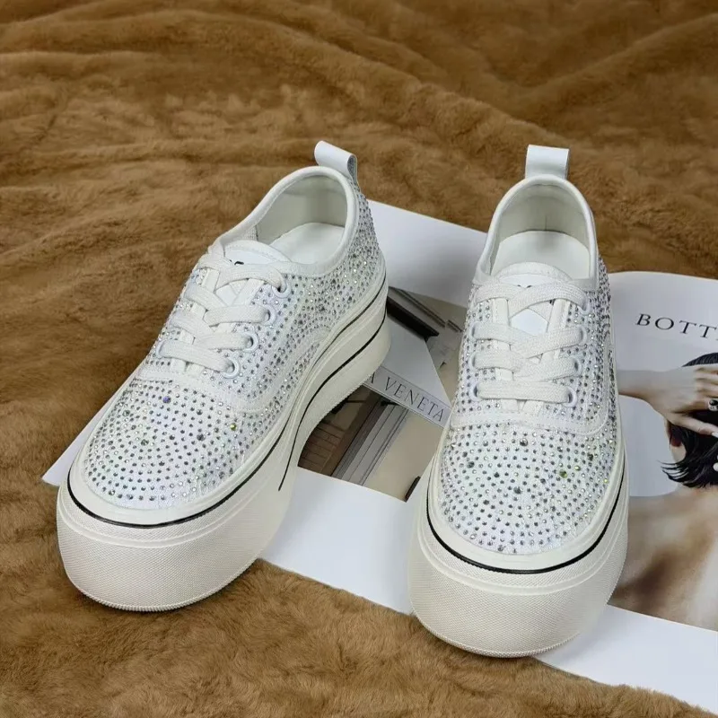 Mode Damesschoenen Luxe Strass - Canvas Sneaker High recensie en prijs
