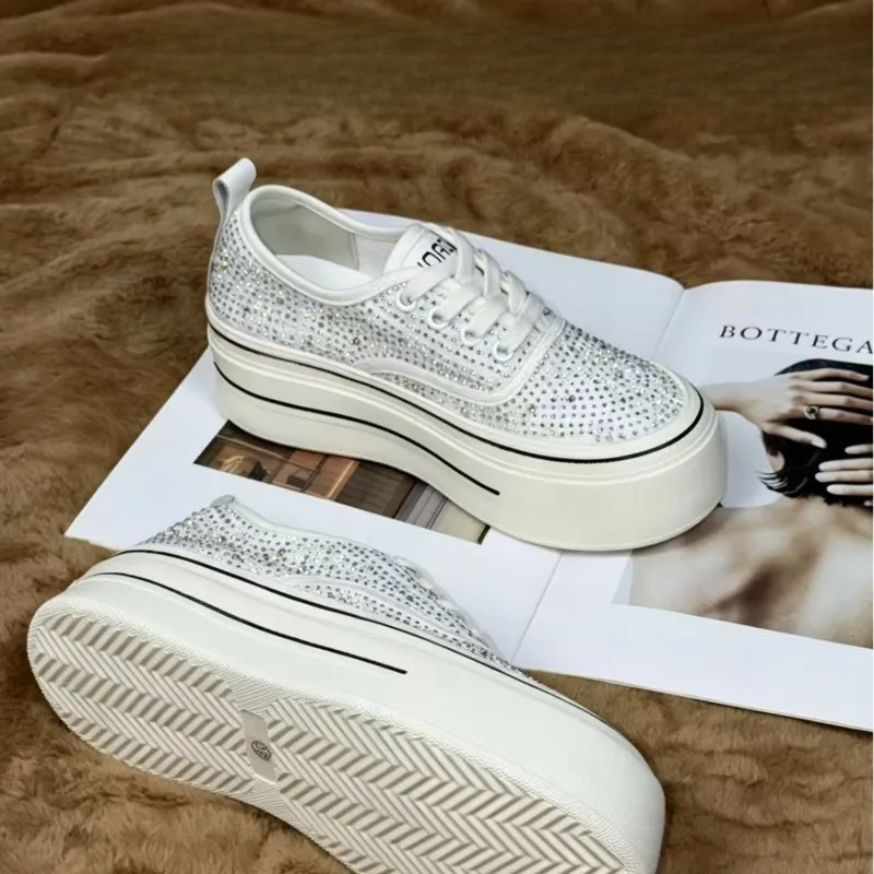 Mode Damesschoenen Luxe Strass - Canvas Sneaker High recensie en prijs