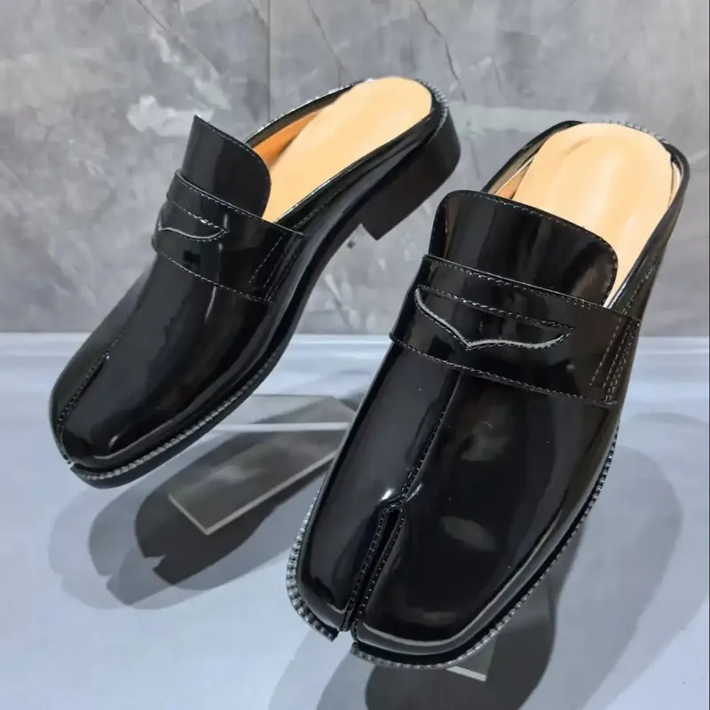 Split Toe Tabi Heren Slippers  - Men Shoes Black recensie en prijs