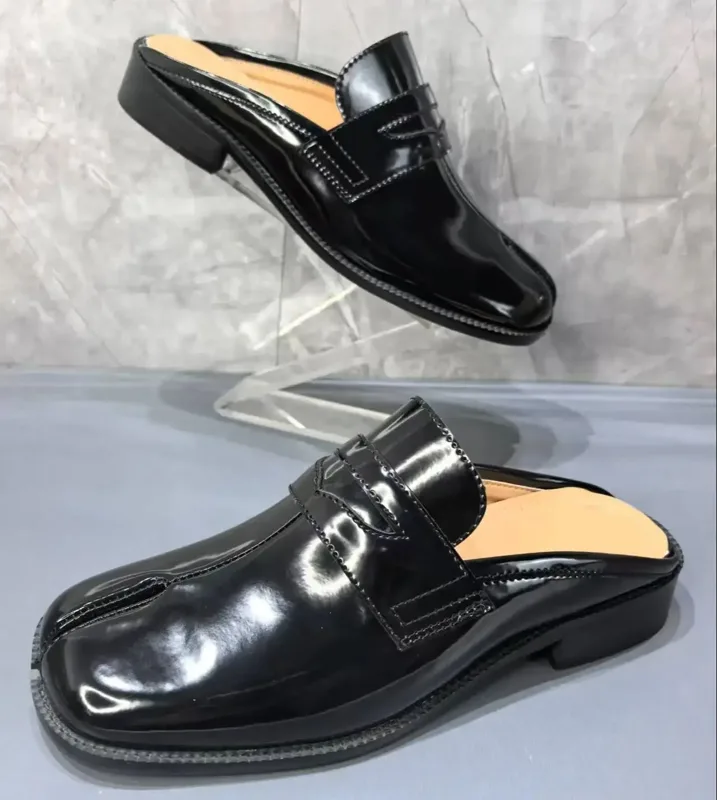 Split Toe Tabi Heren Slippers  - Men Shoes Black recensie en prijs