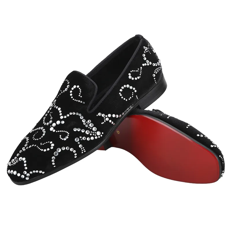 Piergitar Zwart Fluweel En Oct - Men Shoes Red Bottom recensie en prijs