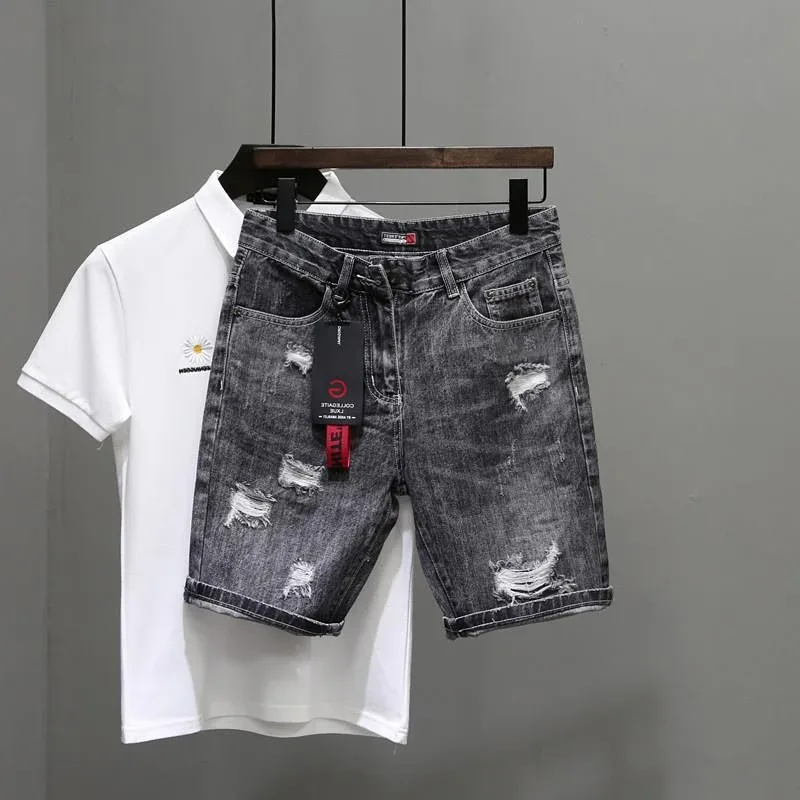 Heren Korte Jeans Broek Zwart  - Men'S Shoes With Jeans recensie en prijs